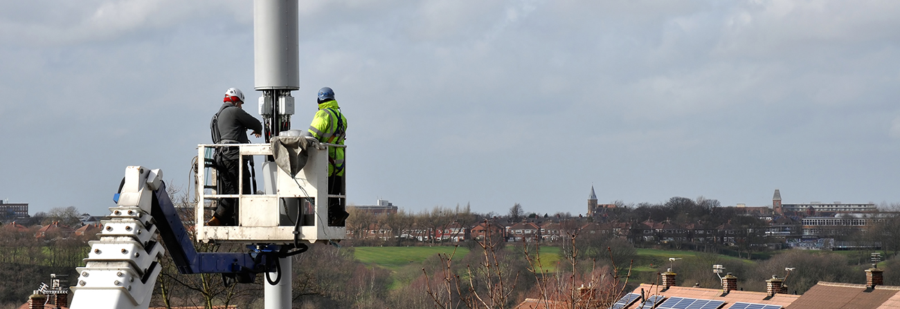 Telecommunication Mast Being Repaired